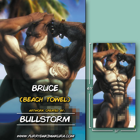 Bruce Beach Towel by Bullstorm