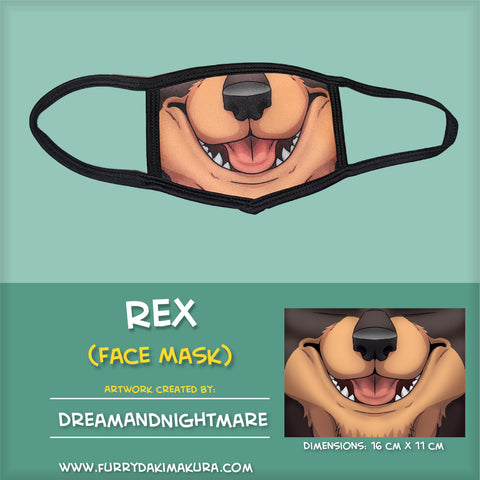 Rex Doby Face Mask by DreamAndNightmare
