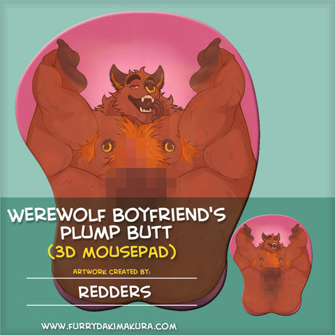 Werewolf Boyfriend's Plump Butt 3D Mousepad by Redders