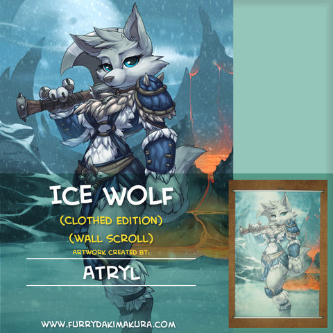 Ice Wolf Wall Scroll by Atryl – Fdaki Industries