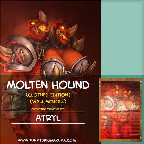 Molten Hound Wall Scroll by Atryl
