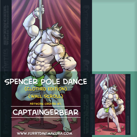 Spencer Poledance Wallscroll by CaptainGerBear